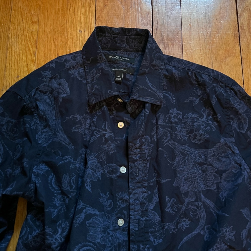 Floral Banana Republic shirt